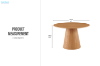 Picture of CREAMCONE D120 Dining Table
