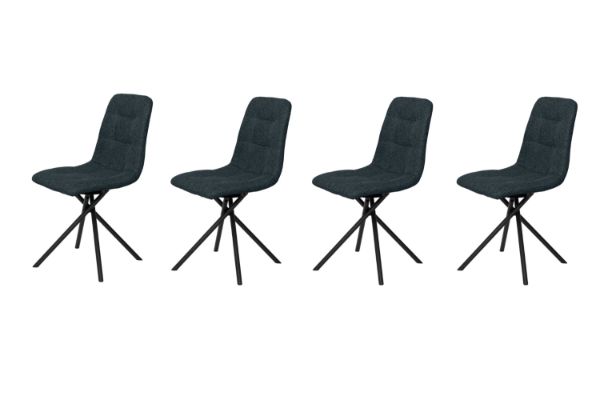 Picture of MARMURA 360° Swivel Dining Chair (Dark) - 4 Chairs in 1 Carton