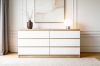 Picture of YORU 160 6-Drawer Tallboy/Dresser (Oak & White)