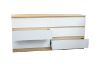 Picture of YORU 160 6-Drawer Tallboy/Dresser (Oak & White)
