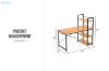 Picture of SHELTON 120 Office Desk with Shelves