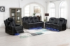 Picture of FAIRWAY Air Leather Dual Motor Reclining Sofa Range with Cup Holders & Storage & Bluetooth Speaker & USB Port, Power Socket & Wireless Charging & LED Lighting