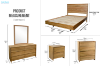 Picture of BRITTON Australian Marri Hardwood Bedroom Combo Set - 6PC King