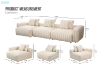 Picture of ROMINA Feather-Filled Modular Sectional Sofa Range - Single RAF Armchair