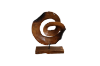 Picture of 650-044 Abstract Solid Teak Wood G Decorative Sculpture (30cmx44cm)