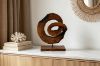 Picture of 650-044 Abstract Solid Teak Wood G Decorative Sculpture (30cmx44cm)