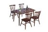 Picture of WINDSOR 5PC Solid Wood Dining Set (Walnut) - 150 Table with 4 Chairs