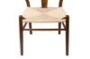 Picture of 49x57x75 WISHBONE Solid Beech Wood Y Replica Chair (Walnut Frame-Beige Seat) - Each