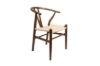 Picture of 49x57x75 WISHBONE Solid Beech Wood Y Replica Chair (Walnut Frame-Beige Seat) - 2 Chairs in 1 Carton