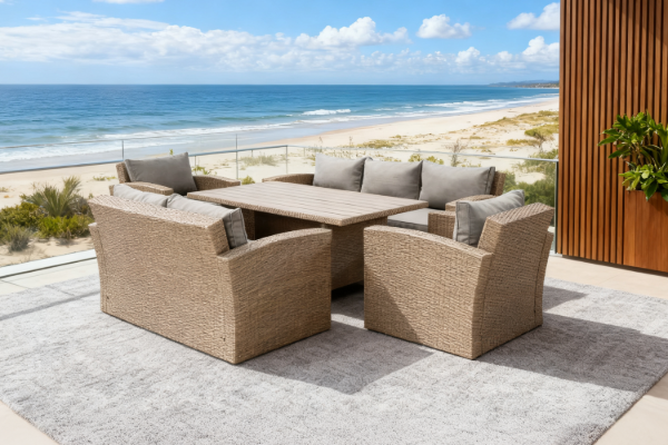 Picture of [FLOOR MODEL CLEARANCE] ZANE 5PC Wicker Outdoor Dining Set