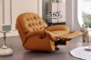 Picture of [FLOOR MODEL CLEARANCE] SANO 360° Swivel Manual Recliner Lounge Chair with Mobile Holder (Orange)