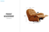 Picture of [FLOOR MODEL CLEARANCE] SANO 360° Swivel Manual Recliner Lounge Chair with Mobile Holder (Orange)