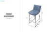Picture of LULL Bar Stool with Footrest - 2 Chairs in 1 Carton