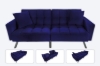 Picture of LUMI Convertible Sofa Bed with Adjustable Split-Back (Blue)