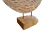 Picture of 650-040 Round Carving Decor Solid Teak Wood Sculpture (40cmx51cm)