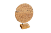 Picture of 650-040 Round Carving Decor Solid Teak Wood Sculpture (40cmx51cm)