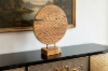 Picture of 650-040 Round Carving Decor Solid Teak Wood Sculpture (40cmx51cm)