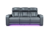Picture of VOLT Air Leather Dual Motor Power Reclining Sofa Range with Cup Holders & Storage & USB Port & Wireless Charging & LED Lighting (Grey)