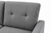 Picture of HAXTON Reversible Linen Fabric Sectional Sofa (Dark Grey)